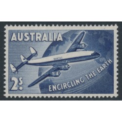 AUSTRALIA - 1958 2/- blue Round the World Air Service, MNH – SG # 301