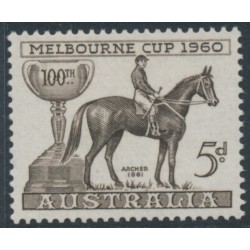AUSTRALIA - 1960 5d sepia Melbourne Cup, MNH – SG # 336