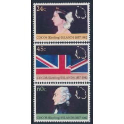 COCOS ISLANDS - 1982 Annexation of the Islands set of 3, MNH – SG # 79-81
