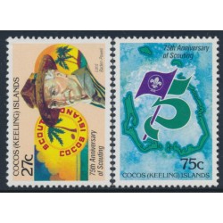 COCOS ISLANDS - 1982 27c & 75c Boy Scouts set of 2, MNH – SG # 82-83
