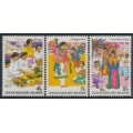 COCOS ISLANDS - 1984 45c to 85c Cocos-Malay Culture set of 3, MNH – SG # 108-110