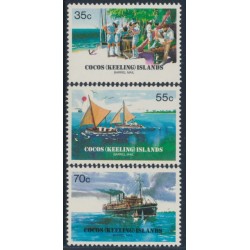 COCOS ISLANDS - 1984 35c to 70c Cocos Barrel Mail set of 3, MNH – SG # 111-113