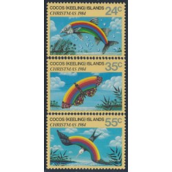 COCOS ISLANDS - 1984 24c to 55c Christmas set of 3, MNH – SG # 122-124
