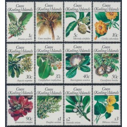 COCOS ISLANDS - 1988 1c to $5 Flowers set of 12, MNH – SG # 191-202