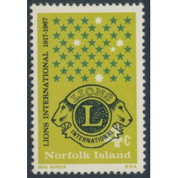 NORFOLK ISLAND - 1967 4c black/green/yellow Lions, MNH – SG # 91