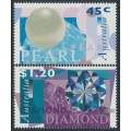 AUSTRALIA - 1996 45c & $1.20 Pearls & Diamonds set of 2, MNH – SG # 1641-1642
