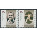 AUSTRALIA - 1997 45c Sir Donald Bradman pair, MNH – SG # 1663a