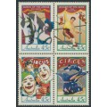 AUSTRALIA - 1997 45c Circus in Australia block of 4, MNH – SG # 1675a