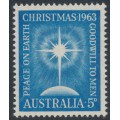 AUSTRALIA - 1963 5d blue Christmas, MNH – SG # 361