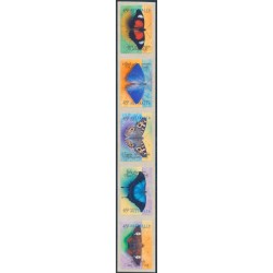 AUSTRALIA - 1998 45c Butterflies self-adhesive strip of 5, MNH – SG # 1815a
