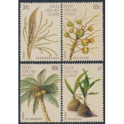 COCOS ISLANDS - 1988 37c to $1 Life Cycle of the Coconut set of 4, MNH – SG # 180-183