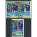 COCOS ISLANDS - 1989 35c to $1.10 Christmas set of 3, MNH – SG # 180-183