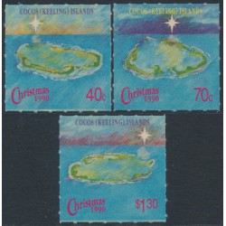 COCOS ISLANDS - 1990 40c to $1.30 Christmas set of 3, MNH – SG # 231-233
