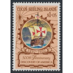 COCOS ISLANDS - 1992 $1.05 Columbus Anniversary, MNH – SG # 264