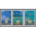 COCOS ISLANDS - 1992 40c to $1 Christmas set of 3, MNH – SG # 273-275