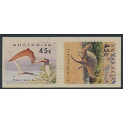 AUSTRALIA - 1993 45c Dinosaurs self-adhesive set of 2, MNH – SG # 1430-1431