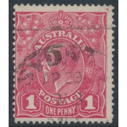 AUSTRALIA - 1918 1d rosine KGV Head (shade = G68), used – ACSC # 72I
