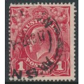 AUSTRALIA - 1917 1d crimson KGV (shade = G23), used – ACSC # 71N AUSTRALIA - 1917 1d crimson KGV (shade = G23), used – ACSC # 71N