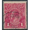 AUSTRALIA - 1918 1d very deep rosine KGV (G70), used – ACSC # 72J AUSTRALIA - 1918 1d very deep rosine KGV (G70), used – ACSC # 72J