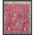 AUSTRALIA - 1918 1d plum KGV (shade = G71), used – ACSC # 72L AUSTRALIA - 1918 1d plum KGV (shade = G71), used – ACSC # 72L