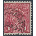 AUSTRALIA - 1918 1d deep carmine-red KGV (shade = G77), used – ACSC # 72R AUSTRALIA - 1918 1d deep carmine-red KGV (shade = G77), used – ACSC # 72R