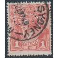 AUSTRALIA - 1917 1d terracotta KGV (shade = G25), perf. OS, used – ACSC # 71Qbb AUSTRALIA - 1917 1d terracotta KGV (shade = G25), perf. OS, used – ACSC # 71Qbb