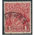 AUSTRALIA - 1918 1d deep brownish red (die III) KGV (G112), used – ACSC # 75D AUSTRALIA - 1918 1d deep brownish red (die III) KGV (G112), used – ACSC # 75D