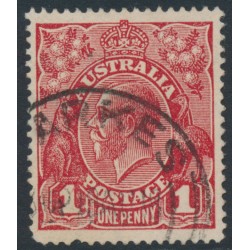 AUSTRALIA - 1918 1d deep brownish red (die III) KGV (G112), used – ACSC # 75D