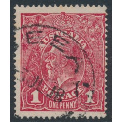 AUSTRALIA - 1918 1d carmine-red KGV (shade = G73), used – ACSC # 72P