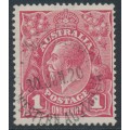 AUSTRALIA - 1919 1d pale carmine-rose KGV (LM watermark, G106), used – ACSC # 74C AUSTRALIA - 1919 1d pale carmine-rose KGV (LM watermark, G106), used – ACSC # 74C