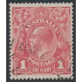 AUSTRALIA - 1917 1d brownish rose KGV (shade = G23½), used – ACSC # 71M AUSTRALIA - 1917 1d brownish rose KGV (shade = G23½), used – ACSC # 71M