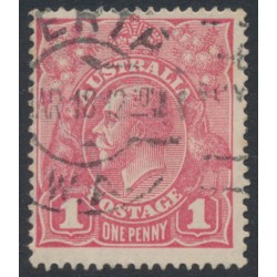 AUSTRALIA - 1918 1d lilac-pink KGV (shade = G28½), used – ACSC # 71T