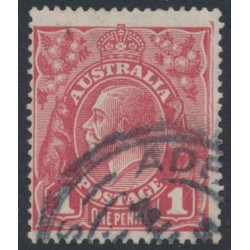 AUSTRALIA - 1918 1d brownish red KGV (shade = G32), used – ACSC # 71W