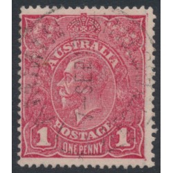 AUSTRALIA - 1917 1d pinkish carmine [aniline] KGV (G62½), used – ACSC # 72C