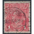 AUSTRALIA - 1914 1d salmon-red [aniline] KGV (G12), die II, used – ACSC # 71C(1)i