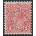 AUSTRALIA - 1917 1d rose KGV (shade = G21), MH – ACSC # 71K AUSTRALIA - 1917 1d rose KGV (shade = G21), MH – ACSC # 71K