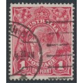 AUSTRALIA - 1917 1d crimson KGV (shade = G23), used – ACSC # 71N AUSTRALIA - 1917 1d crimson KGV (shade = G23), used – ACSC # 71N