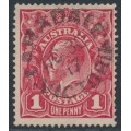 AUSTRALIA - 1917 1d crimson KGV (shade = G23), used – ACSC # 71N AUSTRALIA - 1917 1d crimson KGV (shade = G23), used – ACSC # 71N