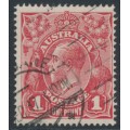 AUSTRALIA - 1917 1d bright brown-red KGV (shade = G24), used – ACSC # 71O AUSTRALIA - 1917 1d bright brown-red KGV (shade = G24), used – ACSC # 71O