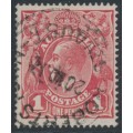 AUSTRALIA - 1917 1d pale brown-red KGV (shade = G24), used – ACSC # 71O AUSTRALIA - 1917 1d pale brown-red KGV (shade = G24), used – ACSC # 71O