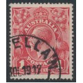 AUSTRALIA - 1917 1d orange-brown KGV (shade = G24), used – ACSC # 71O AUSTRALIA - 1917 1d orange-brown KGV (shade = G24), used – ACSC # 71O