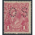 AUSTRALIA - 1918 1d carmine-rose KGV (shade = G30), perf. OS, MNH – ACSC # 71Vbb AUSTRALIA - 1918 1d carmine-rose KGV (shade = G30), perf. OS, MNH – ACSC # 71Vbb