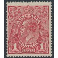 AUSTRALIA - 1918 1d brownish red KGV (shade = G75), MH – ACSC # 72N AUSTRALIA - 1918 1d brownish red KGV (shade = G75), MH – ACSC # 72N