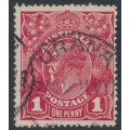 AUSTRALIA - 1918 1d deep carmine-red KGV (G77), die II, used – ACSC # 72R(1)i AUSTRALIA - 1918 1d deep carmine-red KGV (G77), die II, used – ACSC # 72R(1)i