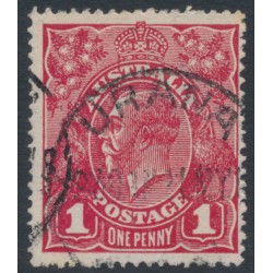 AUSTRALIA - 1918 1d deep carmine-red KGV (G77), die II, used – ACSC # 72R(1)i