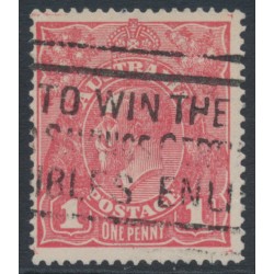 AUSTRALIA - 1918 1d pink KGV (shade = G66), used – ACSC # 72G