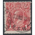 AUSTRALIA - 1917 1d bright brown-red KGV (shade = G24), used – ACSC # 71O AUSTRALIA - 1917 1d bright brown-red KGV (shade = G24), used – ACSC # 71O