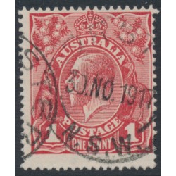AUSTRALIA - 1917 1d bright brown-red KGV (shade = G24), used – ACSC # 71O