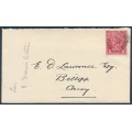 AUSTRALIA - 1918 1d deep carmine-red KGV (shade = G77), on cover – ACSC # 72R AUSTRALIA - 1918 1d deep carmine-red KGV (shade = G77), on cover – ACSC # 72R
