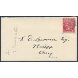 AUSTRALIA - 1918 1d deep carmine-red KGV (shade = G77), on cover – ACSC # 72R